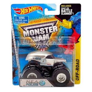 Hot Wheels Monster Jam N.E.A. Police #20 with Snap-On Battle Slammer 1/64
